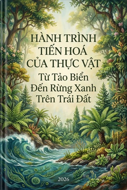 Book cover for Hành Trình Tiến Hoá Của Thực Vật: Từ Tảo Biển Đến Rừng Xanh Trên Trái Đất