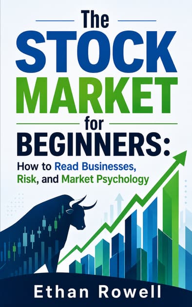 Book cover for The Stock Market for Beginners: How to Read Businesses, Risk, and Market Psychology