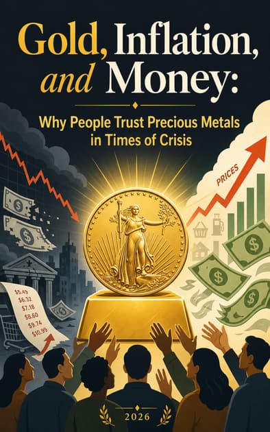 Book cover for Gold, Inflation, and Money: Why People Trust Precious Metals in Times of Crisis