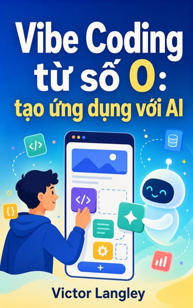 Book cover for Vibe Coding từ số 0: tạo ứng dụng với AI