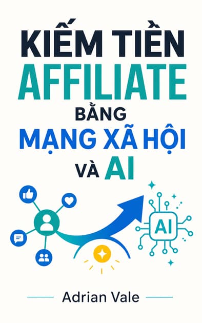 Book cover for Kiếm Tiền Affiliate Bằng Mạng Xã Hội Và AI