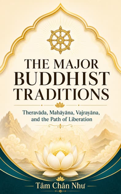 Book cover for THE MAJOR BUDDHIST TRADITIONS: Theravāda, Mahāyāna, Vajrayāna, and the Path of Liberation