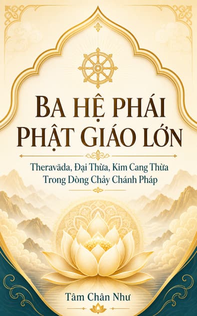 Book cover for BA HỆ PHÁI PHẬT GIÁO LỚN Theravāda, Đại Thừa, Kim Cang Thừa Trong Dòng Chảy Chánh Pháp