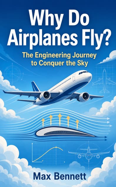 Book cover for Why Do Airplanes Fly? The Engineering Journey to Conquer the Sky