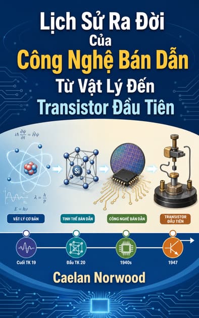 Book cover for Lịch Sử Ra Đời Của Công Nghệ Bán Dẫn: Từ Vật Lý Đến Transistor Đầu Tiên