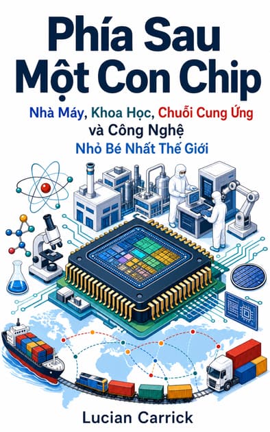 Book cover for Phía Sau Một Con Chip: Nhà Máy, Khoa Học, Chuỗi Cung Ứng và Công Nghệ Nhỏ Bé Nhất Thế Giới
