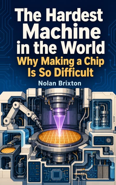 Book cover for The Hardest Machine in the World: Why Making a Chip Is So Difficult