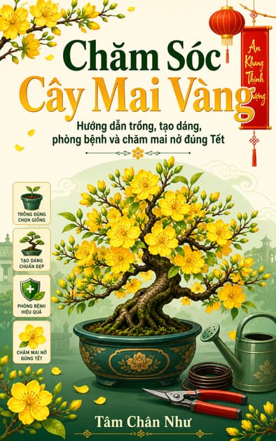 Book cover for Chăm Sóc Cây Mai Vàng: Hướng dẫn trồng, tạo dáng, phòng bệnh và chăm mai nở đúng Tết