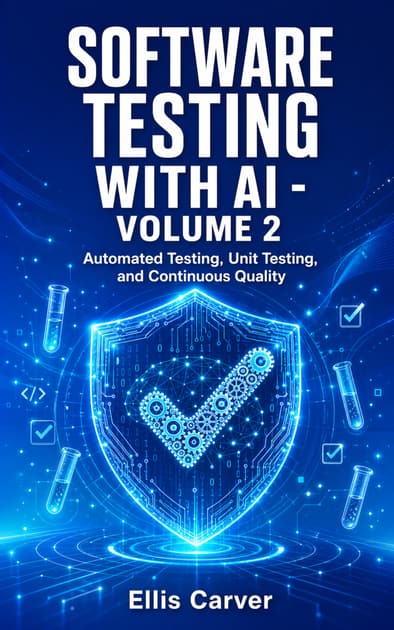 Book cover for Software Testing with AI - Volume 2: Automated Testing, Unit Testing, and Continuous Quality
