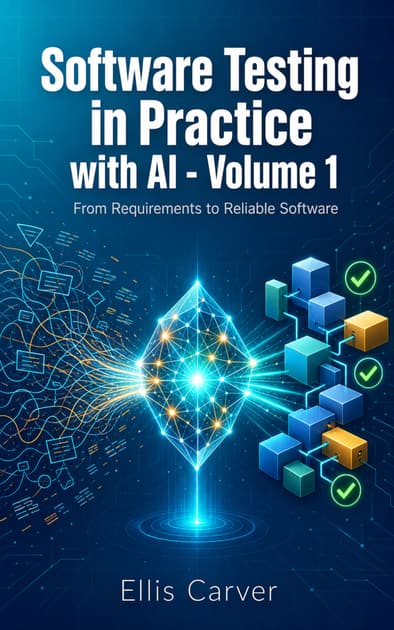 Book cover for Software Testing in Practice with AI - Volume 1: From Requirements to Reliable Software