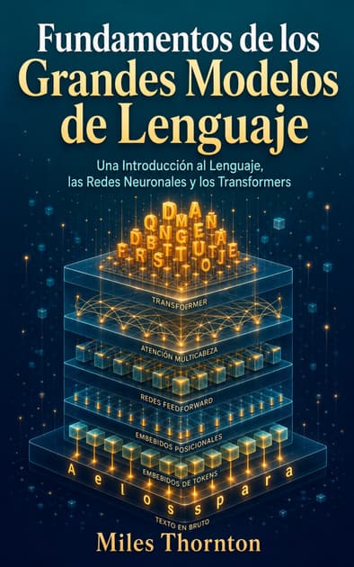 Book cover for Fundamentos de los Grandes Modelos de Lenguaje: Una Introducción al Lenguaje, las Redes Neuronales y los Transformers