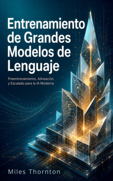 Book cover for Entrenamiento de Grandes Modelos de Lenguaje: Preentrenamiento, Alineación y Escalado para la IA Moderna