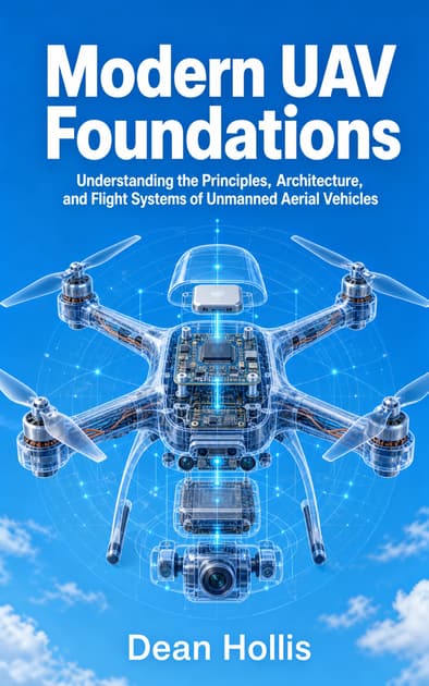 Book cover for Modern UAV Foundations: Understanding the Principles, Architecture, and Flight Systems of Unmanned Aerial Vehicles