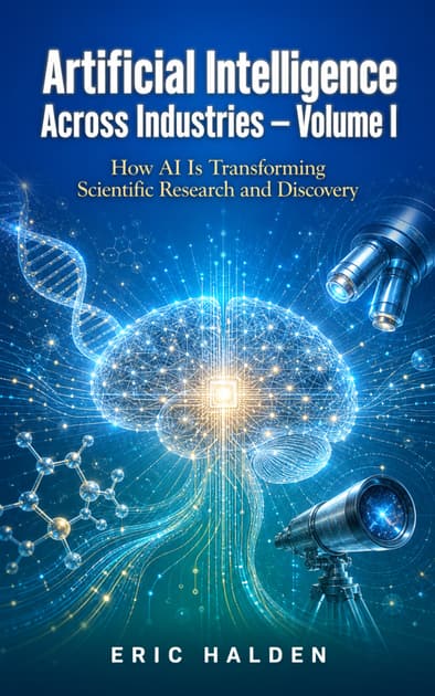 Book cover for Artificial Intelligence Across Industries — Volume I: How AI Is Transforming Scientific Research and Discovery
