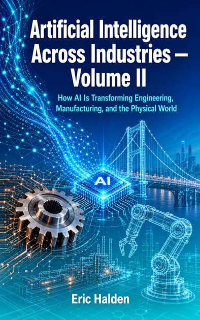 Book cover for Artificial Intelligence Across Industries — Volume II: How AI Is Transforming Engineering, Manufacturing, and the Physical World