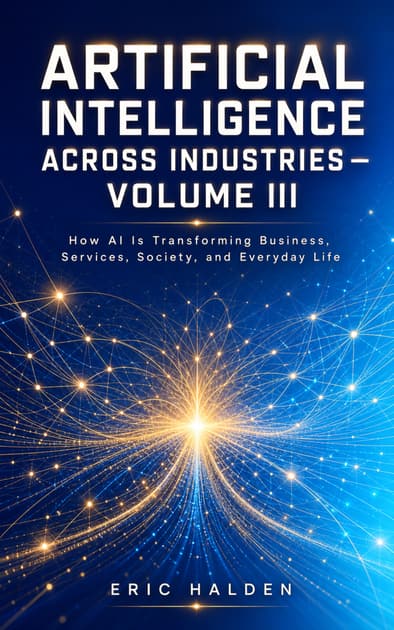 Book cover for Artificial Intelligence Across Industries — Volume III: How AI Is Transforming Business, Services, Society, and Everyday Life