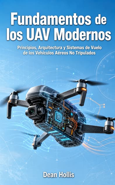 Book cover for Fundamentos de los UAV Modernos: Principios, Arquitectura y Sistemas de Vuelo de los Vehículos Aéreos No Tripulados